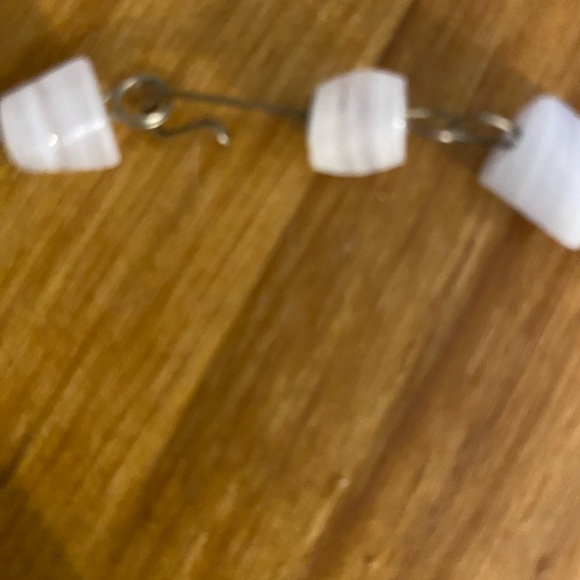 White Quartz Necklace Beaded
Carved Aztec Mayan Mask
Satement Mexico Vintage 27" - Picture 4 of 9